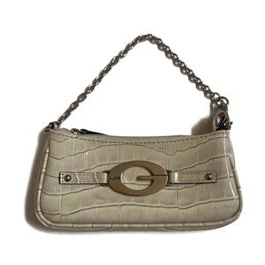 Guess Vintage Y2K Patent Croc Off White Mini Bag